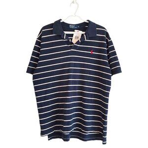 Vintage y2k Ralph Lauren short sleeve polo shirt blue size XL